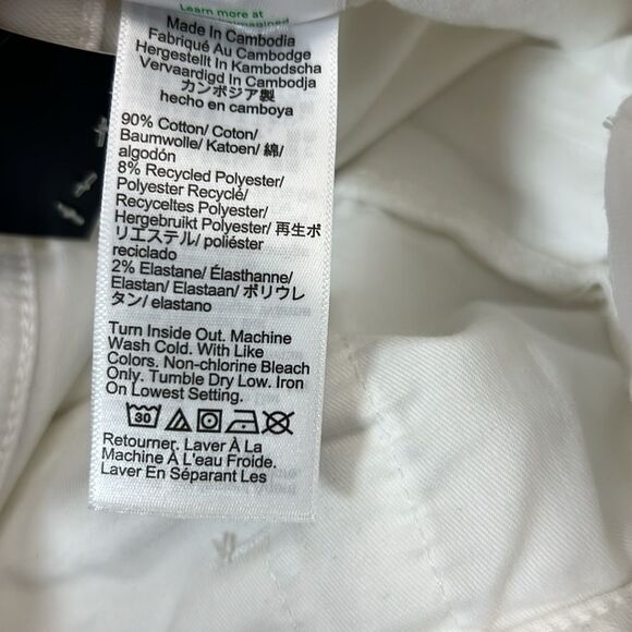 J. Crew Factory CG432 white Curvy mid-rise flare crop jean in signature NWT - Picture 9 of 10